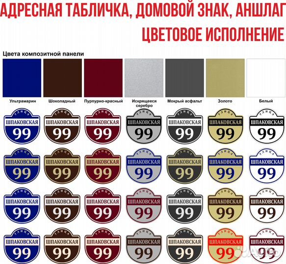 Изготовление адресных табличек на заказ