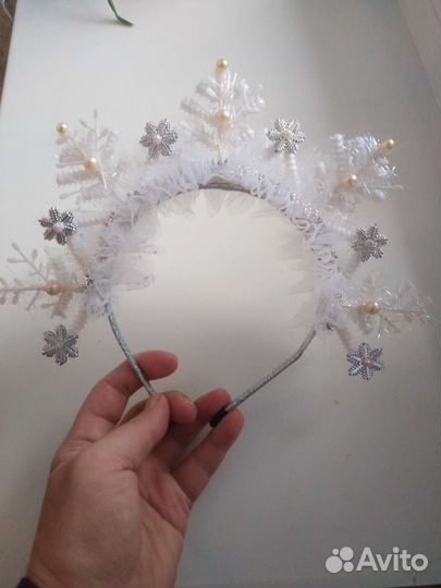 Ободок для девочки снежинка