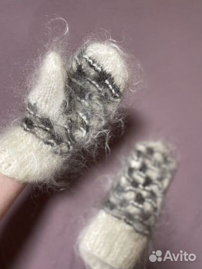 Варежки из козьего пуха