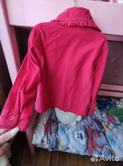 Рубашка детская на девочку, размер 100, велевет