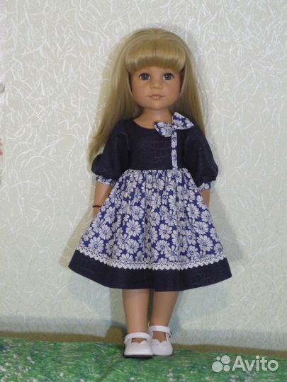 Одежда для Готц 50 см. Синие ромашки