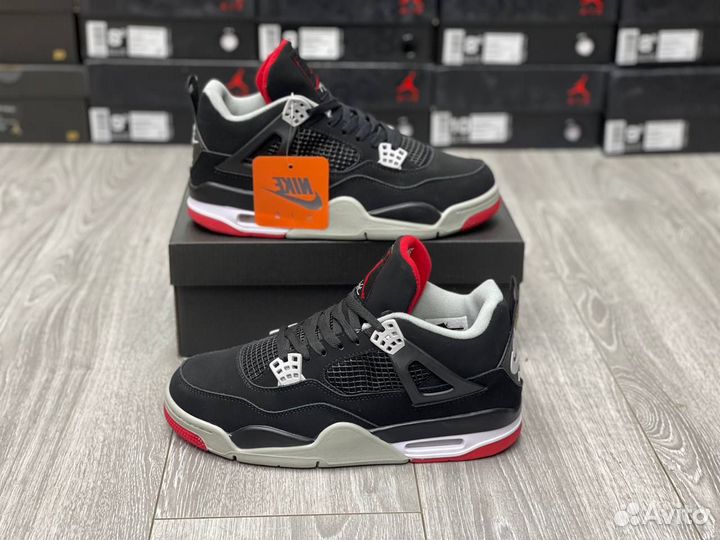 Кроссовки Air Jordan 4 Bred (36-45)