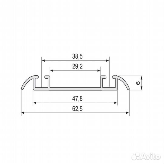 Венге патина структурный Направляющая нижняя 5,9м