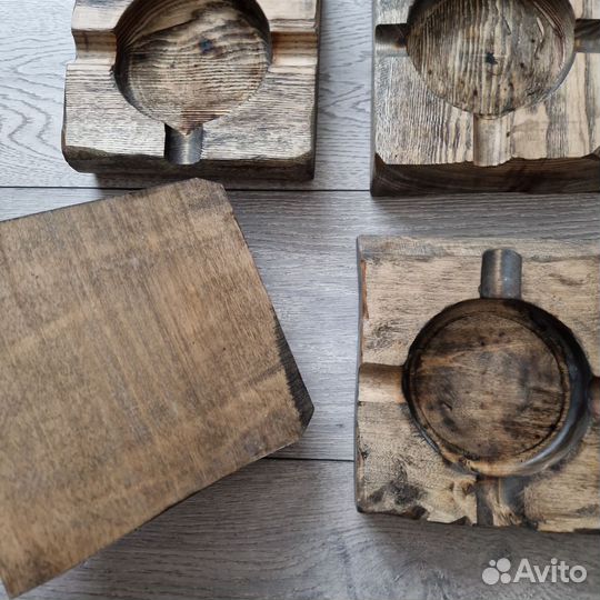 Пепельницы, дерево, ручная работа