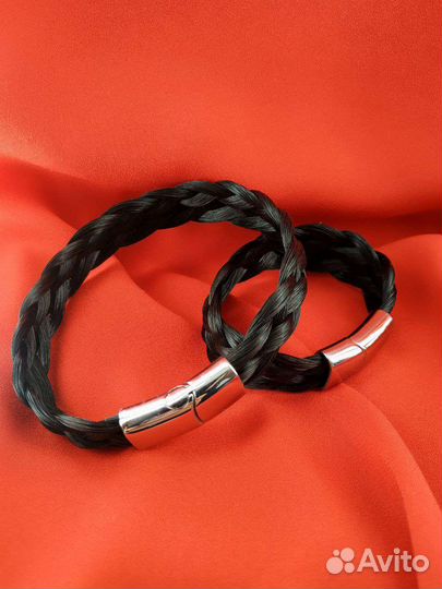 Мужской женский широкий браслет из конского волоса
