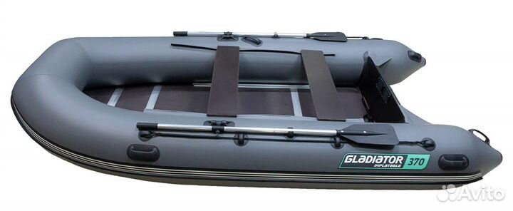 Лодка пвх Gladiator B370 темно-серый