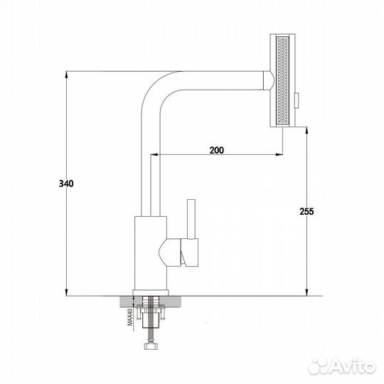 Смес-ль кухня мультифункц. белый Raffine F203C
