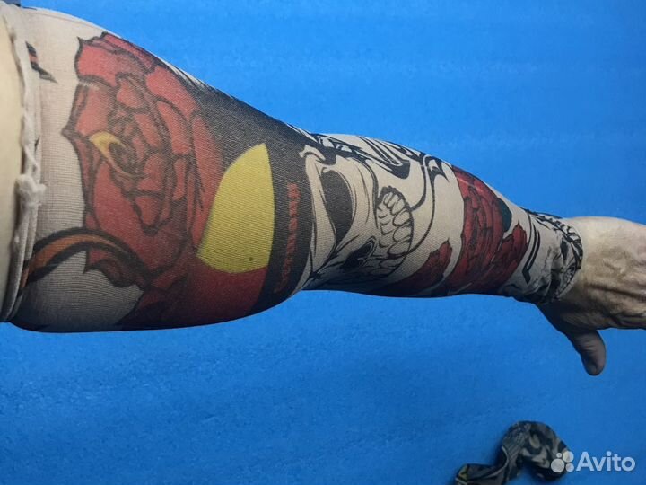 Чулок на руку. Имитация татуировки