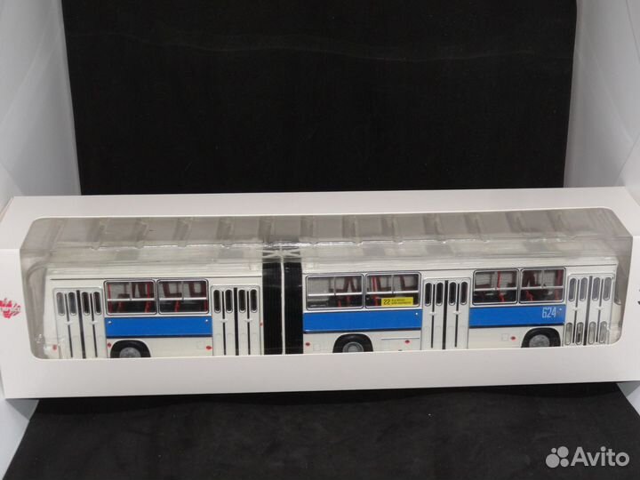 Икарус 280.33 белый с синей полосой, Demprice