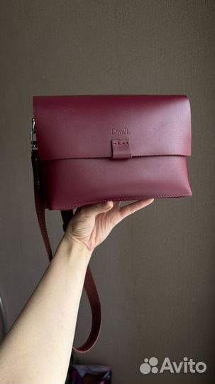 Кожаная сумка divalli сангрия кросс-боди