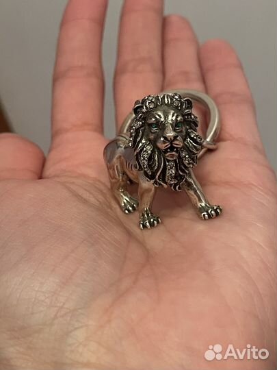 Брелок лев серебряное покрытие Astra Aggeni