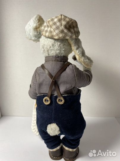 Заяц тедди Сева-скромняга, коллекционная игрушка