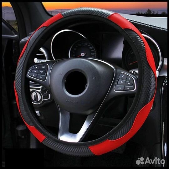 Универсальный чехол на руль Красный