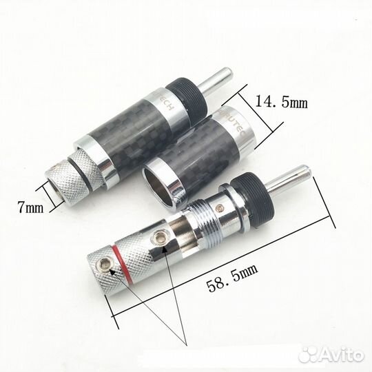 Комплект (4 шт) коннекторов-бананов Furutech