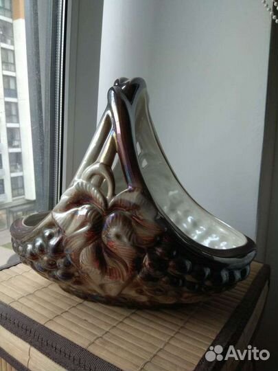 Корзина,ваза для фруктов керамика СССР