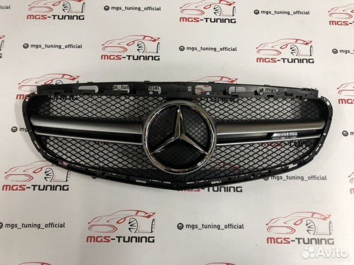 Решетка на Mercedes e-class 212 chrome e63 + Amg