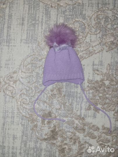 Шапка зимняя для девочки 44-46