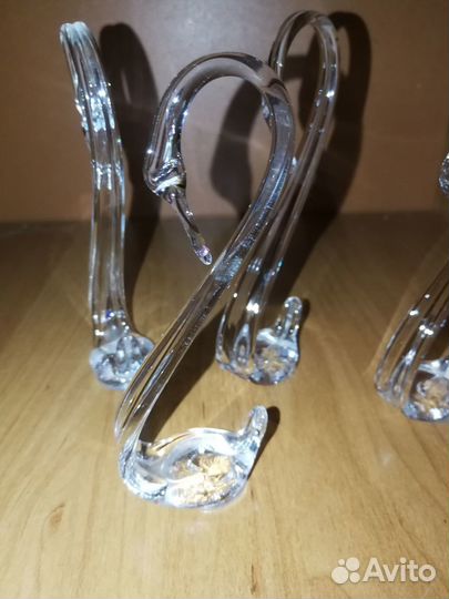 Лебеди хрустальные, 4шт