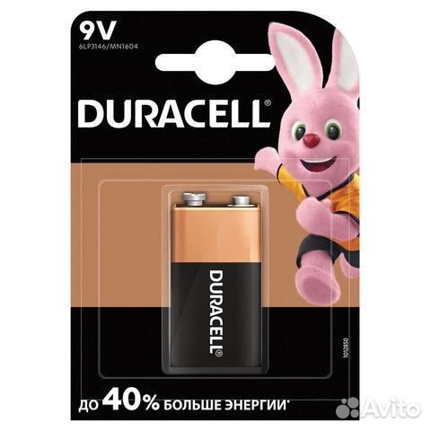 Батарейка duracell Basic, 6LR61 (крона), Alkaline
