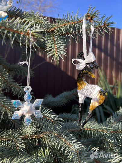 Новогодние игрушки из эпоксидной смолы