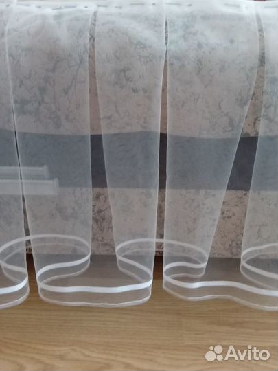 Тюль новый узкий кусок 5м х 41см