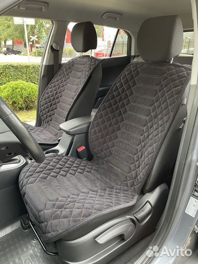 Накидки на сиденья Анаконда черные с желтым