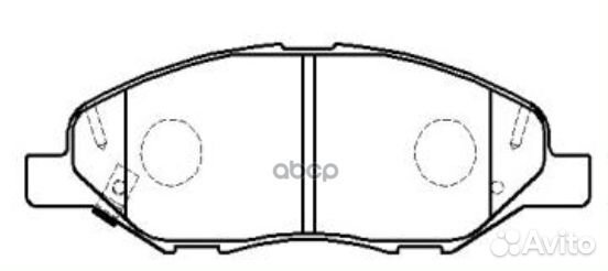 Колодки тормозные перед nissan tiida C11 06- JU