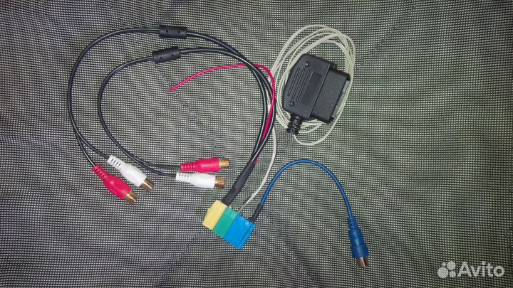 Переходник с mini iso в OBDii(2), тюльпан rca