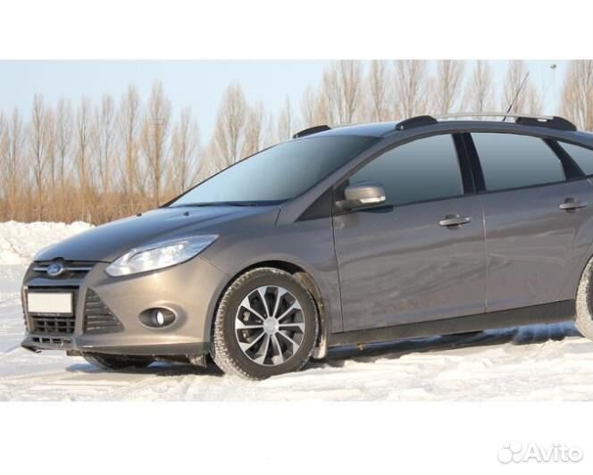 Рейлинги на крышу Форд Фокус 3 (Ford Focus) серые