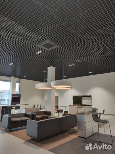 Потолок Грильято 200х200, 100х100, 75х75, 50х50