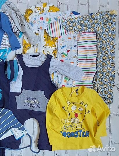 Пакет новых вещей для мальчика до 1 года