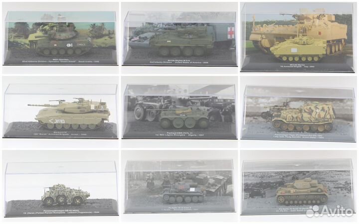 Модели танков от Altaya в масштабе 1/72