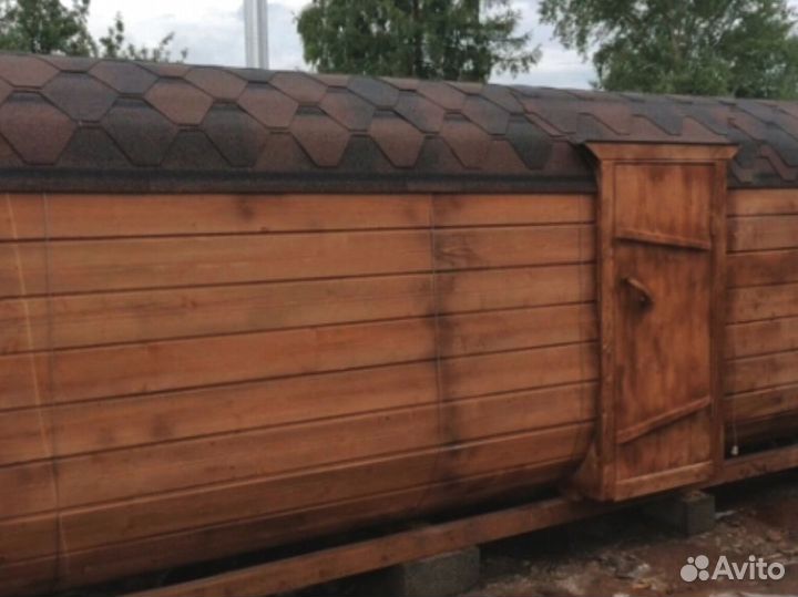 Баня-бочка под ключ