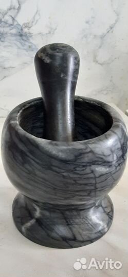 Ступка с пестиком мраморная