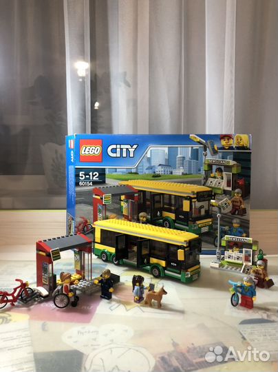 Lego City 60154 автобусная остановка