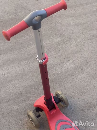 Самокат детский трехколесный rush action S6 red