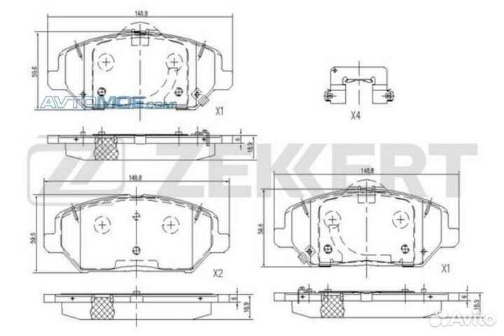 Колодки торм. диск. передн. Hyundai i30 III 16- Ki
