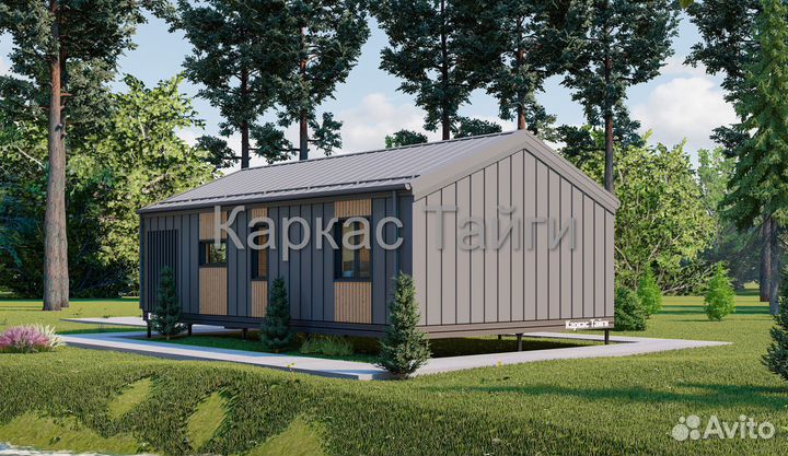 Каркасный дом под ключ. В стиле 