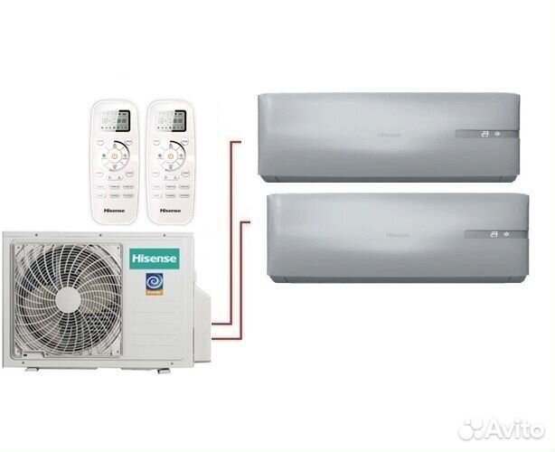 Hisense AMS-09UR4svedl61 (S) х 2 / AMW2-14U4SRE