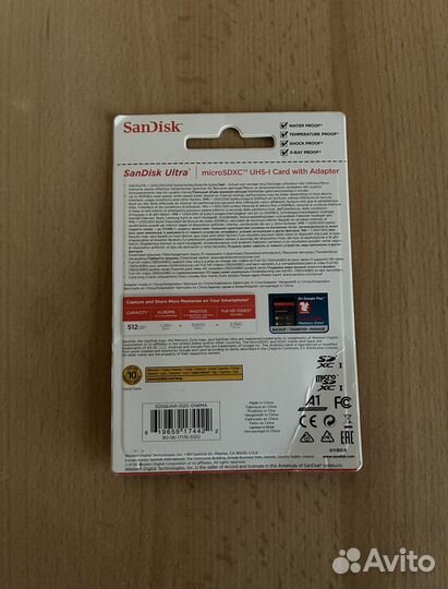 Карта памяти SanDisk microsdxc 512 GB новый