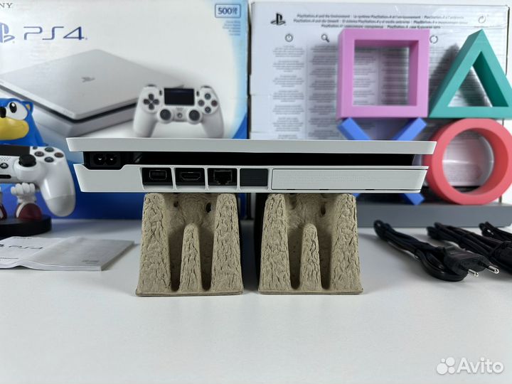 Sony PS4 Slim 500GB White полный комплект