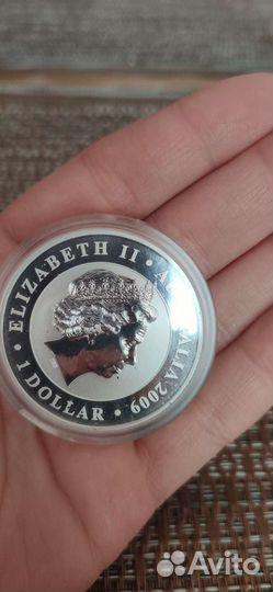 Серебряная монета Австралия коала 2009 год