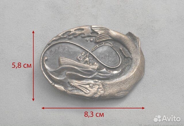 Пряжка на ремень литье латунь патина