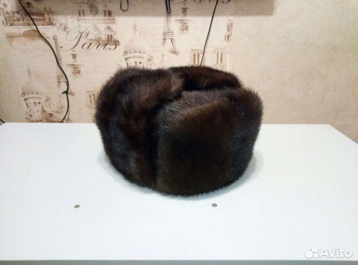 Норковая шапка мужская ушанка