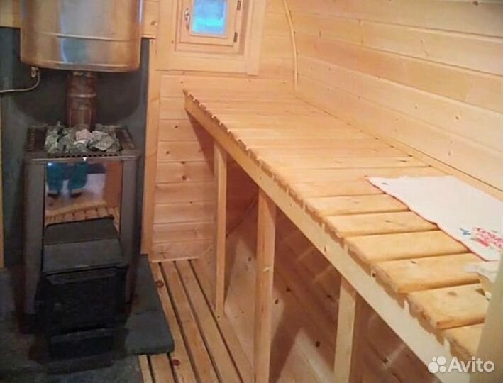 Готовая баня бочка 4 м