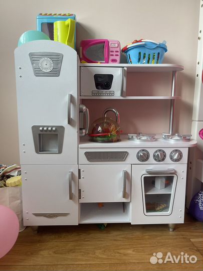 Детская кухня kidkraft vintage белая