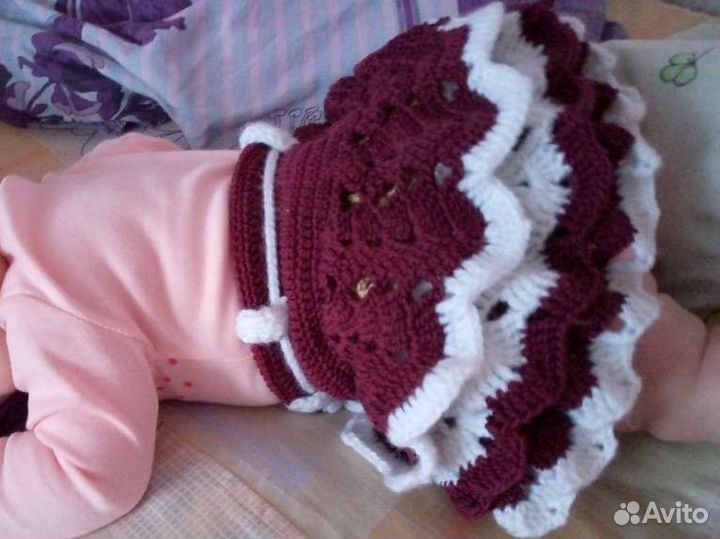 Юбка вязаная детская