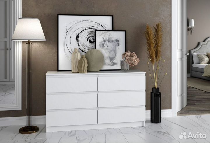 Комод белый 6 ящиков аналог IKEA