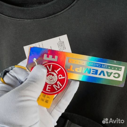 Свитшот CavEmpt серый с перфорацией