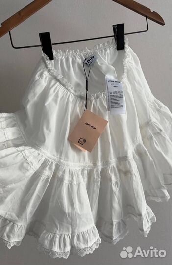 Юбка с кружевом Miu Miu